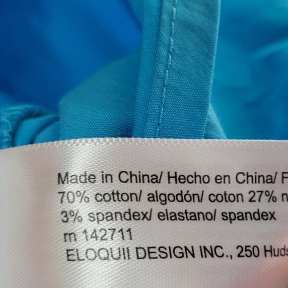 Eloquii Poplin Twofer Shirtdress Horizon Blue 24 - Picture 10 of 10